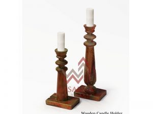Wood Candle Holder