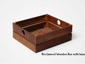 Reclaimed Wooden Box with Handle