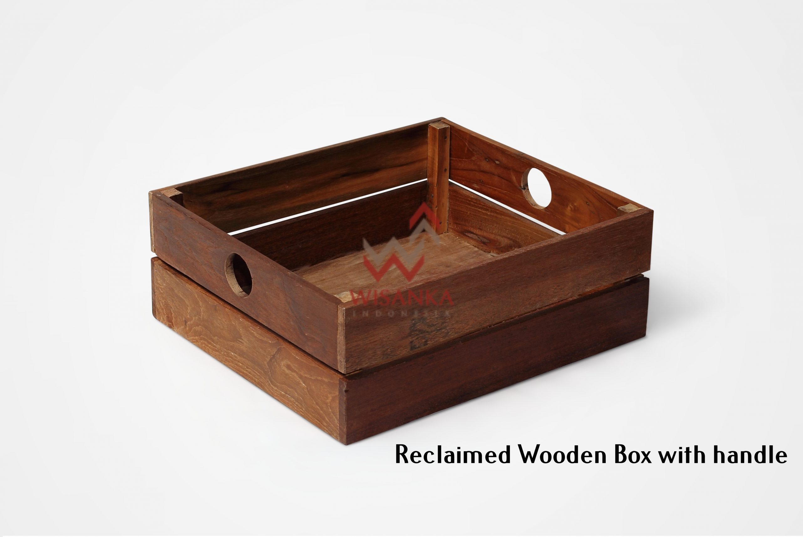 Reclaimed Wooden Box with Handle Reclaimed Teak Recycle Furniture