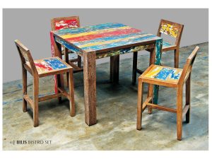 Bliss Bistro reclaimed boat furniture