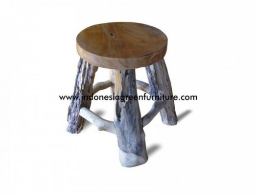 Mogo Round Stool With Wooden Top