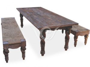 Nebula Dining Set Reclaimed Pine