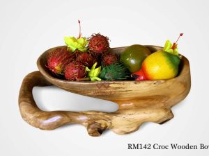 Croc Wooden Bowl