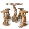 Root Bar Table n Stool Teak Root