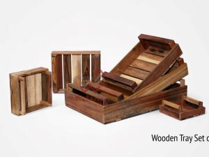 Wooden Tray Set of 6